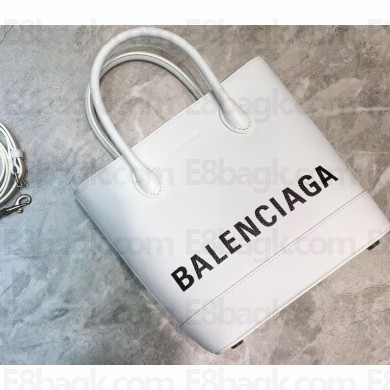Balenciaga Ville Tote XXS Handle Bag White
