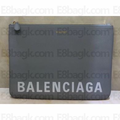 Balenciaga Ville Pouch Clutch Large Bag Gray