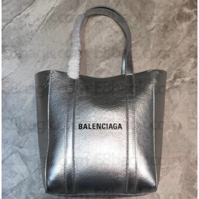 Balenciaga Everyday Mini Shopping Tote XXS Bag Metallic Silver