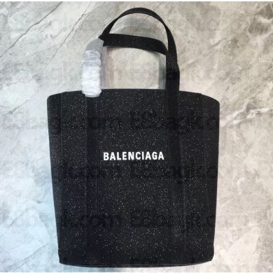 Balenciaga Everyday Mini Shopping Tote XXS Bag Glitter Black