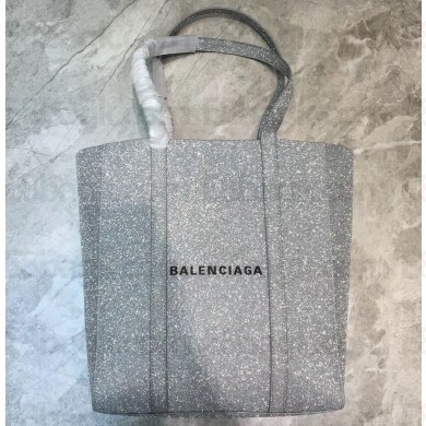 Balenciaga Everyday Shopping Tote XS Bag Glitter Silver