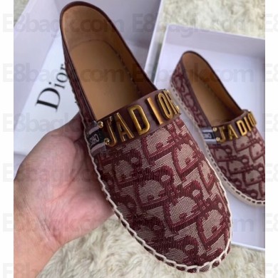 Dior Oblique J'adior Espadrilles Burgundy 2019
