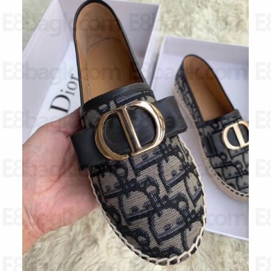 Dior Oblique CD Bow Espadrilles Blue 2019