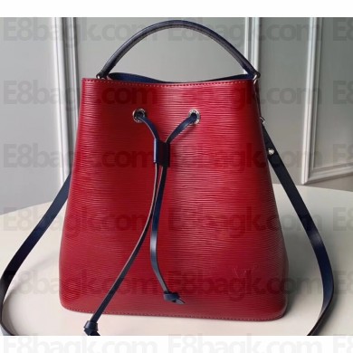 Louis Vuitton Epi Leather NeoNoe MM Bucket Bag M55303 Cherry Berry Red