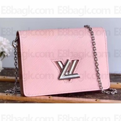 Louis Vuitton Epi leather Twist Belt Wallet on Chain Bag M68559 Pink