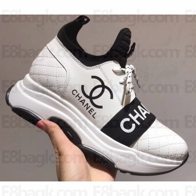 Chanel Quilting Logo Sneakers White 2020