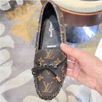Louis Vuitton Gloria/Arizona Flat Loafers Monogram Canvas Brown/Black
