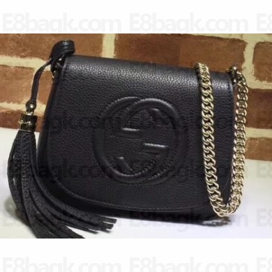 Gucci Soho Leather Chain Shoulder Bag 323190 Black