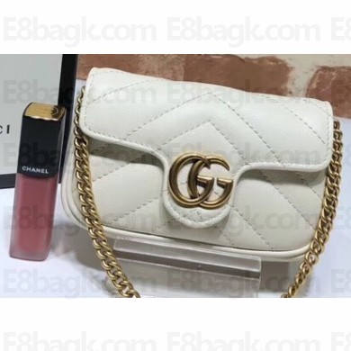 Gucci GG Marmont Matelassé Micro Bag 575161 White