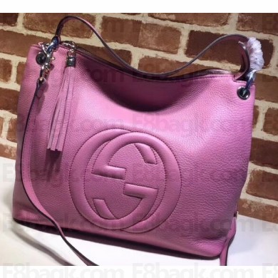 Gucci Soho Leather Large Hobo Bag 408825 Pink