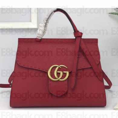 Gucci GG Marmont Small Top Handle Bag 421890 Red