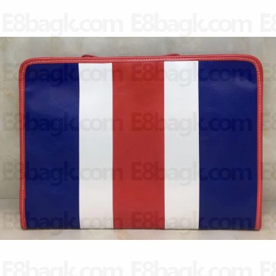 Balenciaga Bazar Pouch Clutch Bag Blue/White/Red