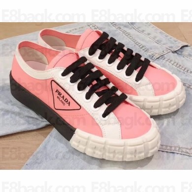Prada Gabardine Fabric Low-top Sneakers Pink 2020