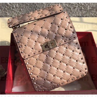 Valentino Rockstud Spike Vertical Phone Bag 0124 Apricot 2019