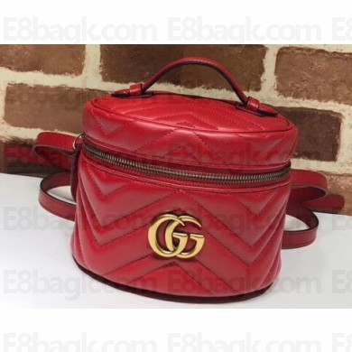 Gucci GG Marmont Mini Backpack Bag 598594 Red