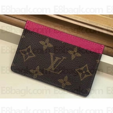 Louis Vuitton Card Holder Monogram Canvas M60703 Fuchsia