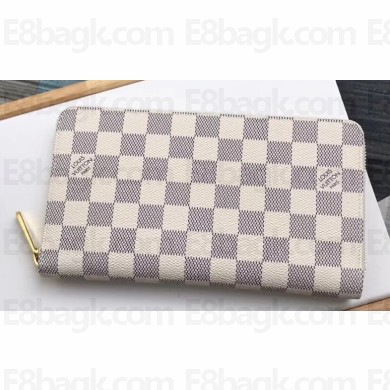 Louis Vuitton Zippy Organizer Wallet Damier Azur Canvas N60012