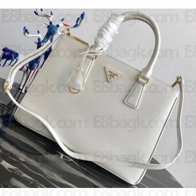 Prada Galleria Medium Saffiano Leather Bag 1BA274 White