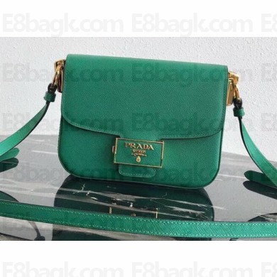 Prada Emblème Saffiano Leather Shoulder Bag 1BD217 Green 2020