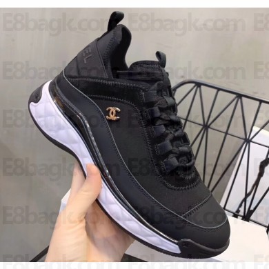 Chanel Velvet Calfskin Sneakers G35617 Black 02 2020