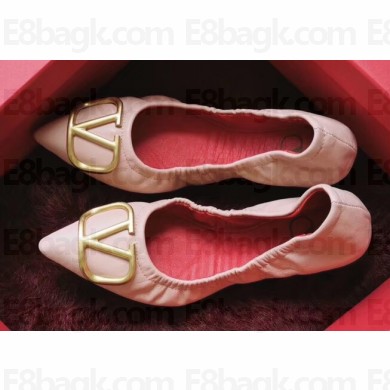 Valentino VLOGO Ballet Flats Nude Pink 2020