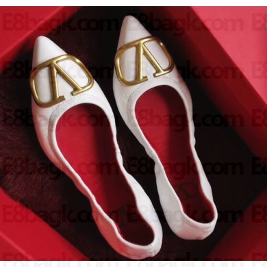 Valentino VLOGO Ballet Flats White 2020