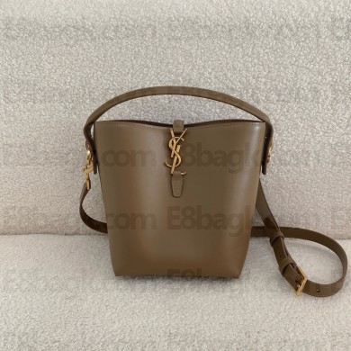 Saint Laurent le 37 small Bag in shiny leather 749036 DARK CORK(original quality)
