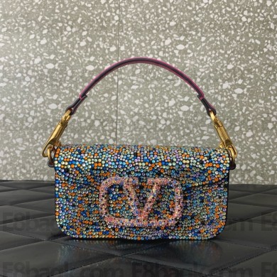 Valentino Garavani Small Locò multicolor Beaded Tote Bag 2024