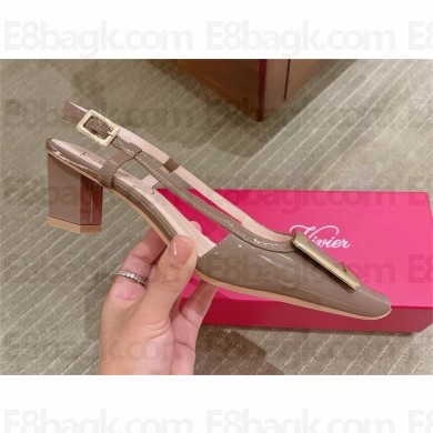 Roger Vivier Belle Vivier Covered Buckle Slingback Pumps in Patent Leather 02 2024