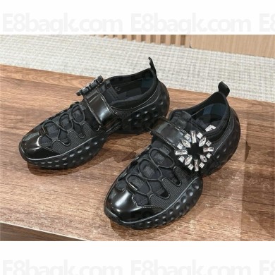 Roger Vivier Viv' Run Light Trekky Sneakers in fabric black 2024