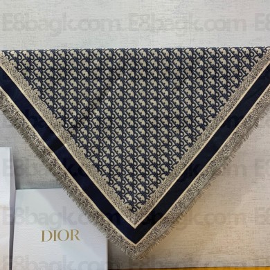 Dior Cashmere and Linen Oblique Shawl blue 2022