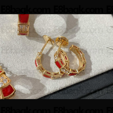 bvlgari serpenti earrings red 2023
