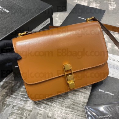 Saint Laurent Carre Satchel Bag In Smooth Leather 585060 Brown