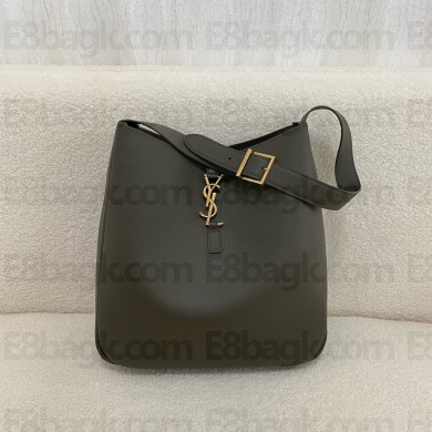 Saint Laurent le 5 à 7 supple large Bag in grained leather 753837 light musk(original quality)