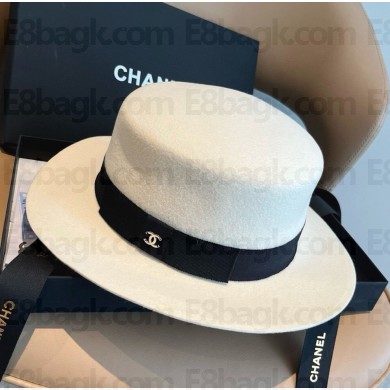 Chanel formal hat white-2024
