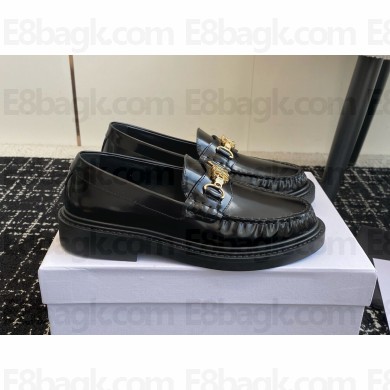 CELINE UNIVERSITÉ TRIOMPHE CHAIN LOAFFER in POLISHED BULL calfskin black 2024