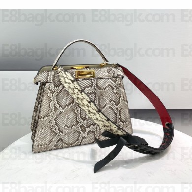 Fendi PEEKABOO ISEEU LARGE Natural python leather bag