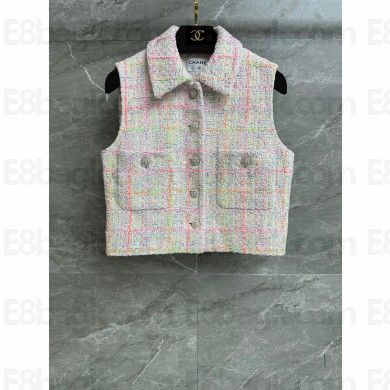 CHANEL Cotton Tweed Multicolor VEST 2024 SS