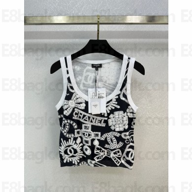 CHANEL Cashmere Black & White TANK P74384 2024 SS