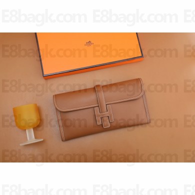 Hermes Jige Elan 29 Swift Clutch Bag golden brown handmade(original quality)