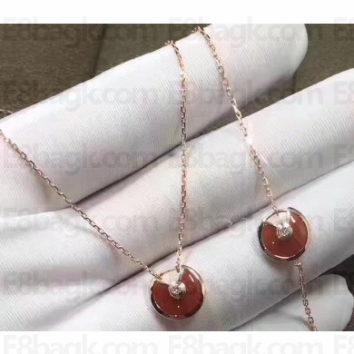 Cartier Real 18k amulette de necklace XS model Red