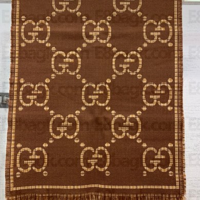 gucci GG wool scarf brown 2022