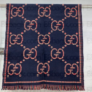 gucci GG wool scarf blue 2022