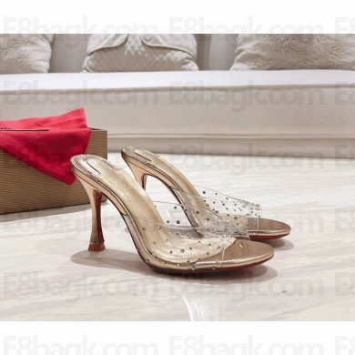 Christian Louboutin  Degramule Strass Mules 85mm gold 2024