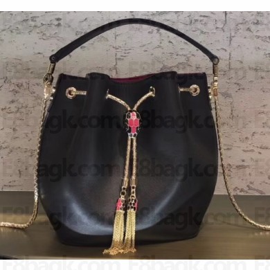 Bvlgari Serpenti Forever Bucket Bag Black 2019