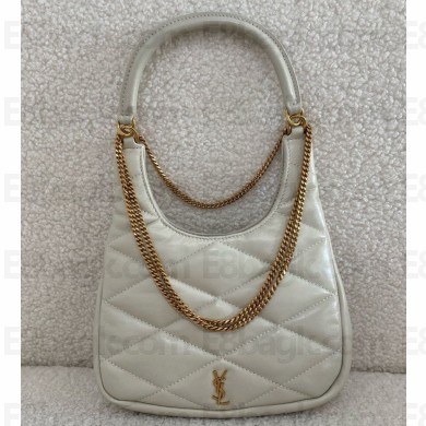 Saint Laurent  SADE hobo in lambskin white (original quality)2024