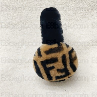 fendi Shearling logo printed Earmuffs 2024