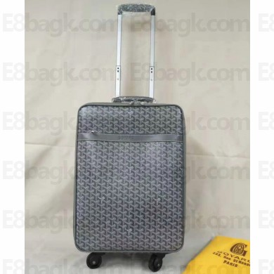 Goyard Rolling Trolley Travel Luggage Bag Gray
