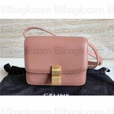 Celine mini Classic box Bag in Calfskin nude pink