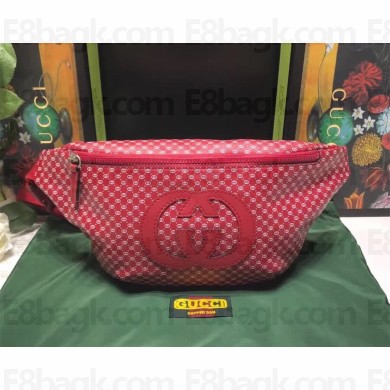 Gucci-Dapper Dan Belt Bag ‎536416 Red GG Leather 2018